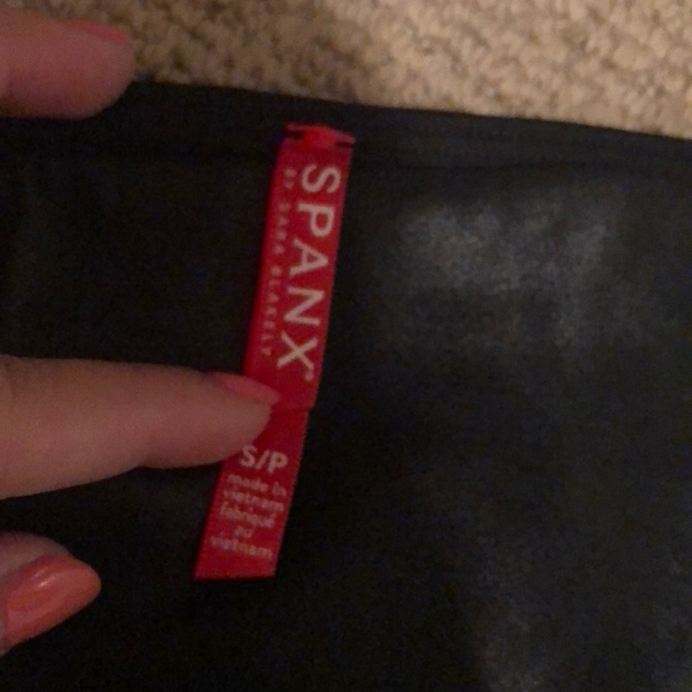 Spanx high waisted pleather leggings